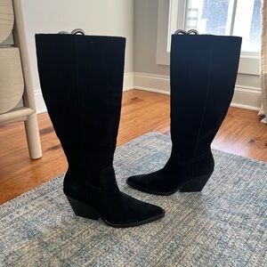 Dolce Vita Varian Black Suede Heeled Boots